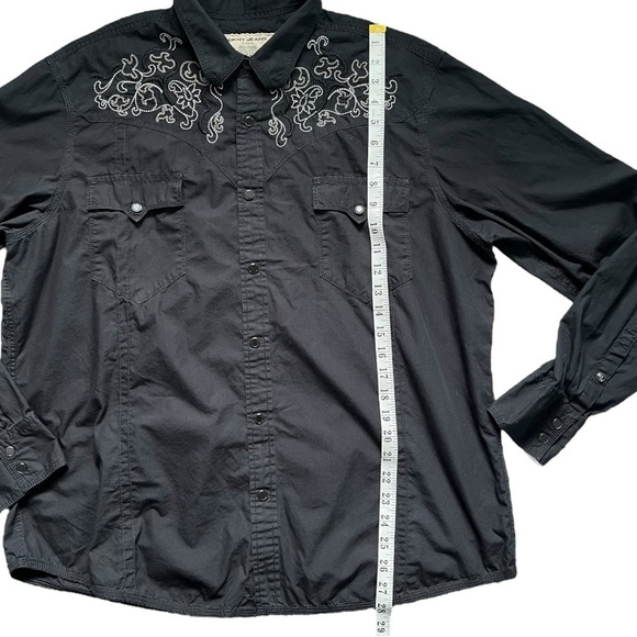 DKNY Vintage Western Style Snap Button Down Shirt sz XL - Picture 9 of 12